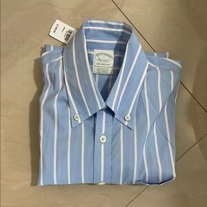 Brooks Brothers Blue Striped Men's Shirt